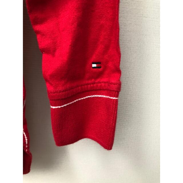 TOMMY HILFIGER(トミーヒルフィガー)のTOMMY HILFIGER トミーヒルフィガー　長袖　赤　ポロシャツ　90 キッズ/ベビー/マタニティのキッズ服男の子用(90cm~)(Tシャツ/カットソー)の商品写真