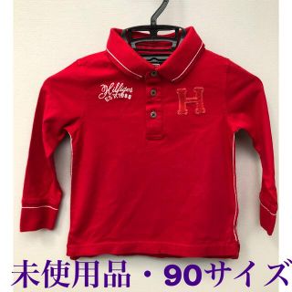 トミーヒルフィガー(TOMMY HILFIGER)のTOMMY HILFIGER トミーヒルフィガー　長袖　赤　ポロシャツ　90(Tシャツ/カットソー)