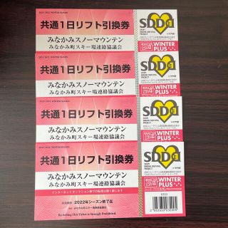 みなかみスノーマウンテン　リフト1日間×3枚(スキー場)