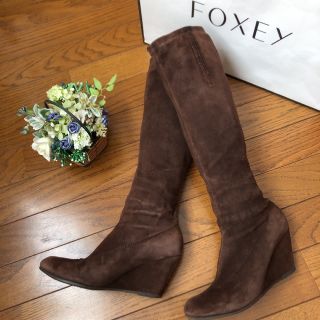 フォクシー(FOXEY)のフォクシー♡ウエッジブーツ 36♡ハロッズ ルネ　エムズグレイシィ　アナイ(ブーツ)