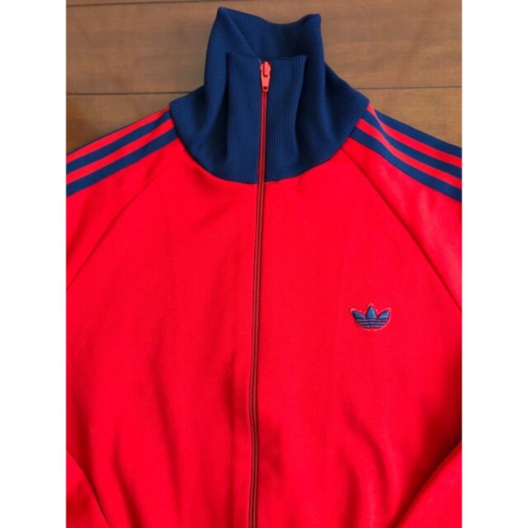 adidas - 古着 アディダス 80s デサント製 vintage ジャージ赤 adidas - 古着 アディダス 80s デサント製 vintage ジャージ赤