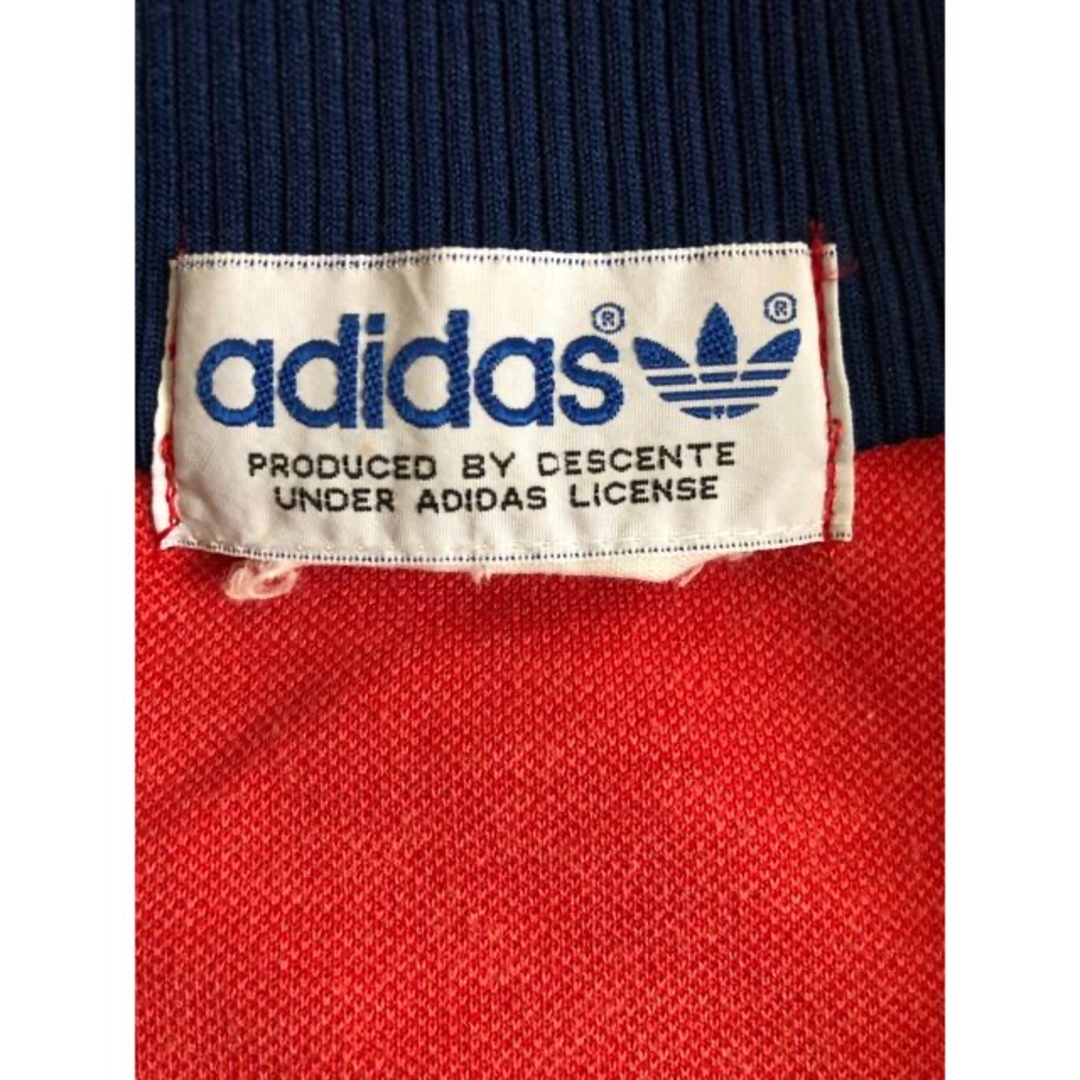 adidas - 古着 アディダス 80s デサント製 vintage ジャージ赤 adidas - 古着 アディダス 80s デサント製 vintage ジャージ赤
