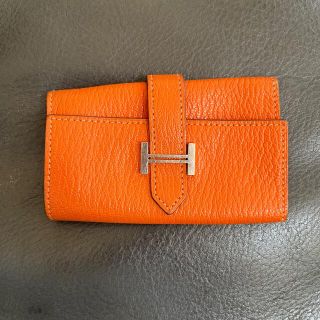 エルメス(Hermes)のエルメスキーケース　オレンジ　べアン(キーケース)