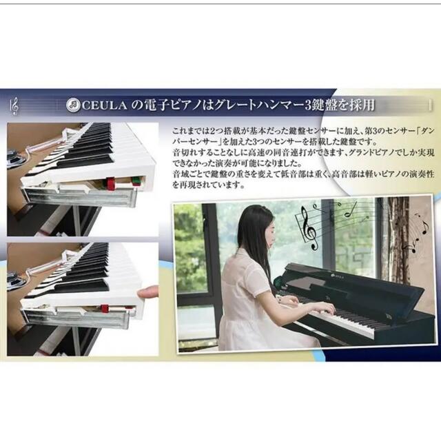 豪華で新しい 電子ピアノ CEULA ブルートゥース グレードハンマー3鍵盤 88鍵 - 鍵盤楽器 - alrc.asia