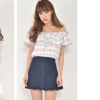 ティティアンドコー(titty&co)のtitty&co♡ヘムフリルスカパン（Navy）(キュロット)