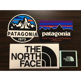 パタゴニア(patagonia)の★補強あり★新品未使用　ノースフェイス&パタゴニア　ステッカー4枚セット　黒(その他)