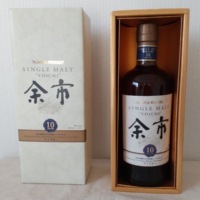 ニッカ シングルモルトウイスキー 余市 45度 700ml 10年 箱入り