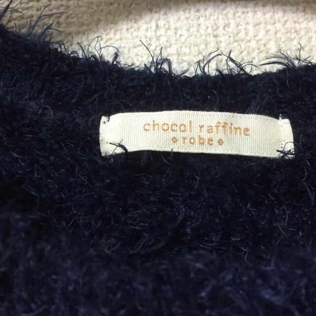 chocol raffine robe(ショコラフィネローブ)のネイビー✳︎もこもこセーター レディースのトップス(ニット/セーター)の商品写真