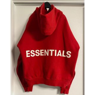 フィアオブゴッド(FEAR OF GOD)の初期　essentials フーディー　パーカー　レッド(パーカー)