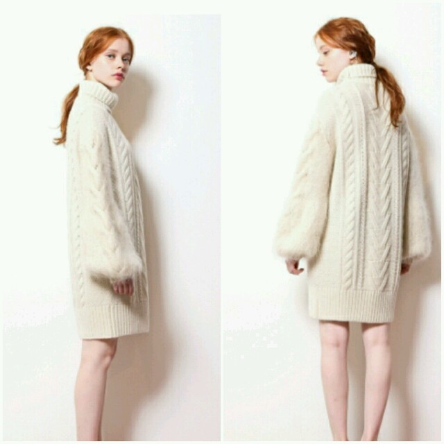 SNIDEL(スナイデル)の新品タグ付き♥即完売ゲージミックスワンピース♥FURFUR 16AW レディースのワンピース(ミニワンピース)の商品写真