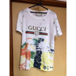 グッチ(Gucci)のグッチ GUCCI 17AW タイダイ染め オールドロゴ プリント Tシャツ (Tシャツ/カットソー(半袖/袖なし))