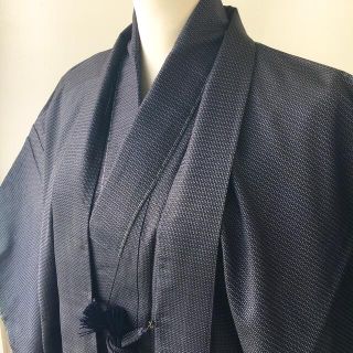 男物 着物 本場大島紬アンサンブル 羽織  しつけ糸付　未使用 (着物)