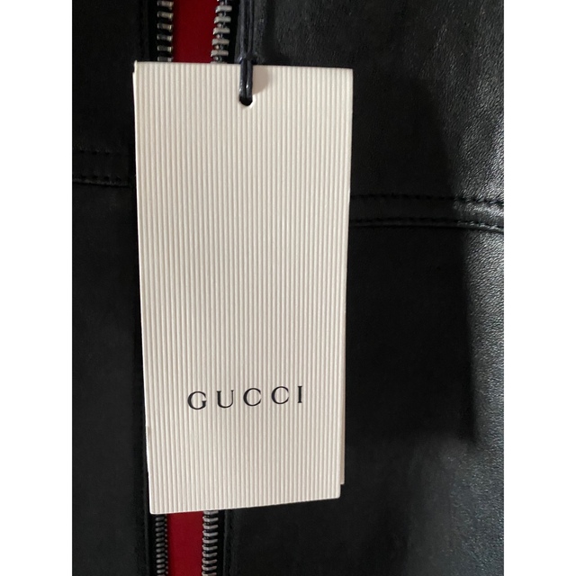 Gucci(グッチ)の新品未使用　ラムレザー　GUCCI ライダース　ブルゾン　サイズ44 メンズのジャケット/アウター(ライダースジャケット)の商品写真