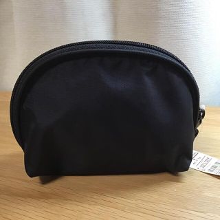 ムジルシリョウヒン(MUJI (無印良品))の無印良品　広口ラウンドポーチ　黒(ポーチ)