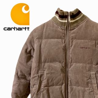 カーハート(carhartt)のcarhertt  コーデュロイ　ダウンジャケット　レディース　S(ダウンジャケット)