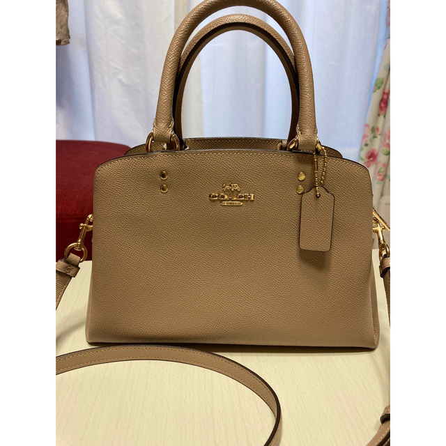 新品 コーチ COACH ハンドバッグ ミニ リリー キャリーオール カーキ系