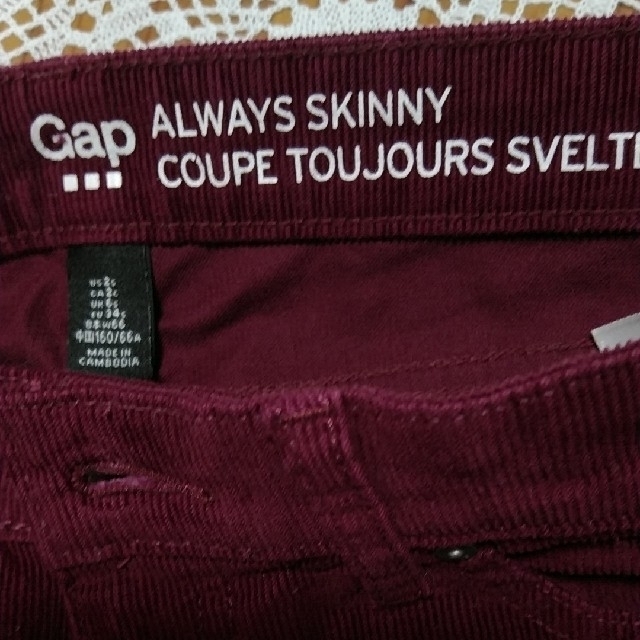 GAP(ギャップ)の値下‼️　GAP　ギャップ　コーデュロイ　スキニー　スリム　パンツ レディースのパンツ(スキニーパンツ)の商品写真