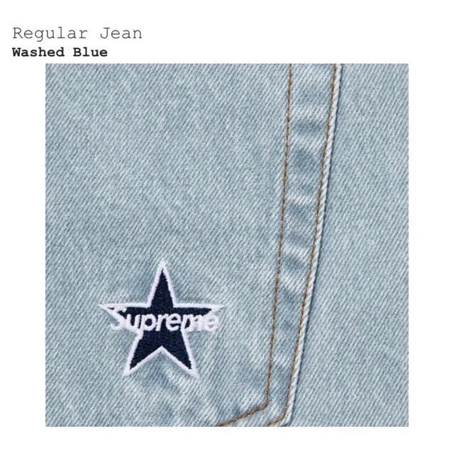 Supreme(シュプリーム)の【リッキー様専用】regular jean washed blue メンズのパンツ(デニム/ジーンズ)の商品写真