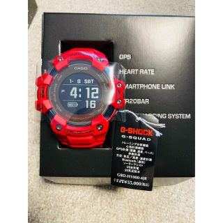 ジーショック(G-SHOCK)の【新品未使用】G-SHOCK  G-SQUAD GBD-H1000-4JR 赤(腕時計(デジタル))