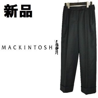 アパルトモンドゥーズィエムクラス(L'Appartement DEUXIEME CLASSE)の♀☆【新品】マッキントッシュ ウール ワイドパンツ 6 S ブラック 黒(カジュアルパンツ)