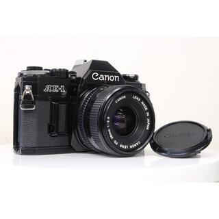 キヤノン(Canon)の【訳あり 美品】CANON AE-1  ブラック FD 28mm F 2.8(フィルムカメラ)