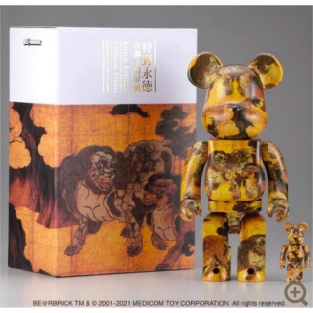 BE@RBRICK 狩野永徳「唐獅子図屏風」  100% & 400%