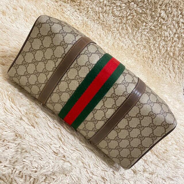 良品♥オールドグッチ アクセコ ボストンバッグ ミニ GG柄 シェリー