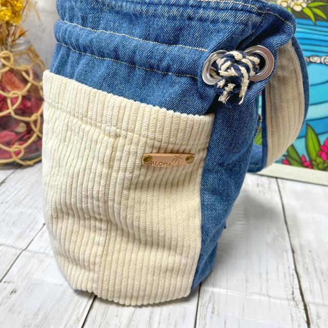ALEXIA STAM(アリシアスタン)のデニムトートバッグ、デニムリメイク、巾着バッグ ハンドメイドのファッション小物(バッグ)の商品写真