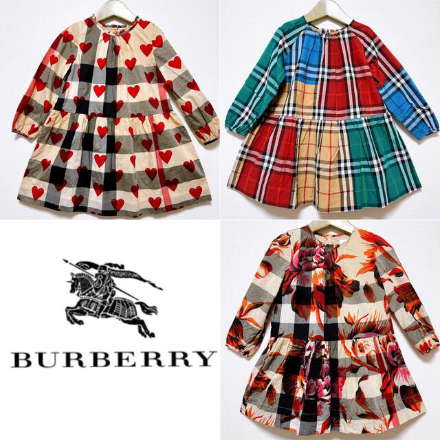 BURBERRY - バーバリー ハート ・ マルチカラー ・ 花柄 ワンピース 3