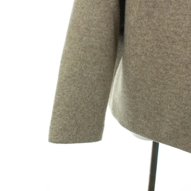 プラージュ ボンディングショートコート ノーカラーコート ウール混