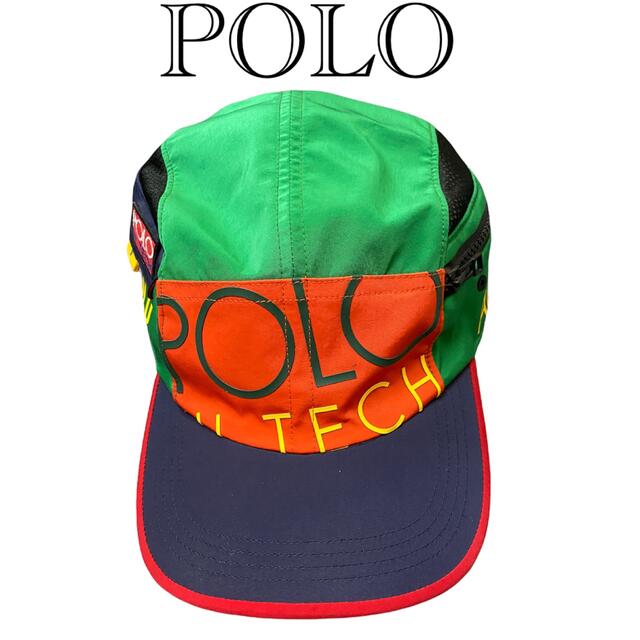 POLO RALPH LAUREN(ポロラルフローレン)の超美品　POLO HI TECH キャップ　ラルフローレン　92 93 古着 メンズの帽子(キャップ)の商品写真