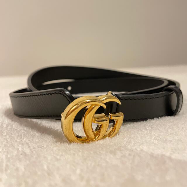 Gucci(グッチ)のgucci GGマーモントシャイニーバックル レザー ベルト メンズのファッション小物(ベルト)の商品写真