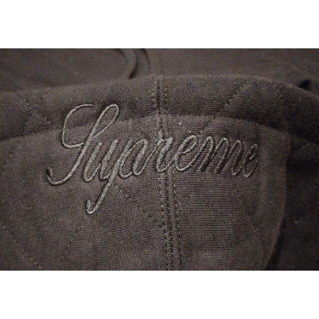 Supreme Quilted Hooded Sweatshirt 黒 S 新品