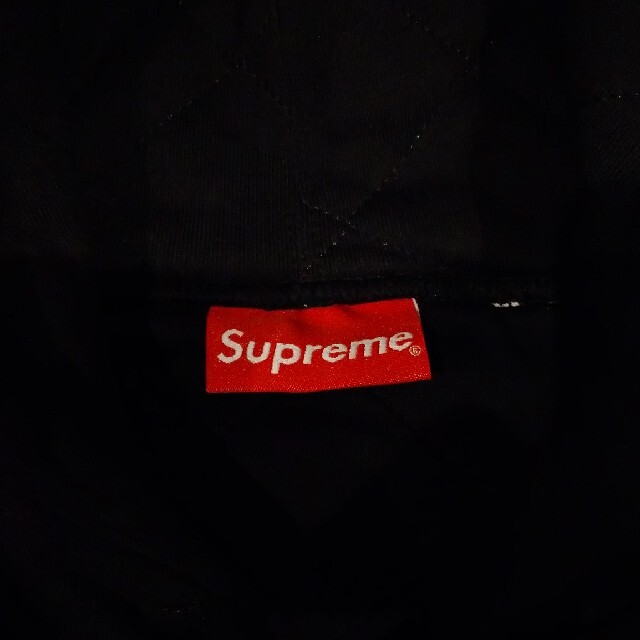 Supreme Quilted Hooded Sweatshirt 黒 S 新品