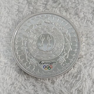 ●2000年 シドニーオリンピック記念銀貨●純銀 1オンス｢喜びと動物｣(貨幣)