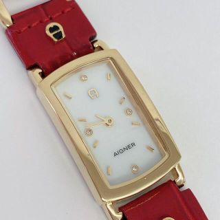 AIGNER - 希少 アイグナー Cremona 腕時計 QZ シェル文字盤