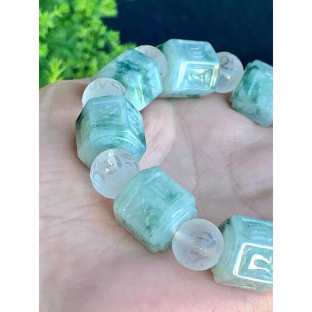 ☘本翡翠 六字真言⭐️ ブレスレット 新品 www.petsonparadise.it