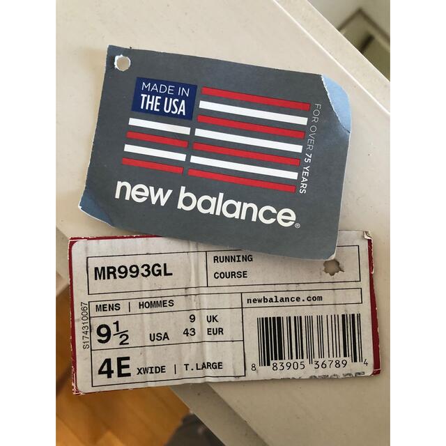 激安買うなら 貴重！未使用！NEW BALANCE MR993GL 990 992 993