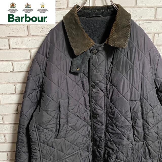 Barbour(バーブァー)の90s 古着 バブアー キルティングジャケット コーデュロイ トラッドスタイル メンズのジャケット/アウター(モッズコート)の商品写真