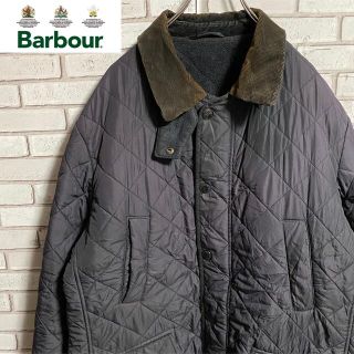 バーブァー(Barbour)の90s 古着 バブアー キルティングジャケット コーデュロイ トラッドスタイル(モッズコート)