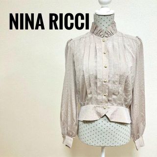 ニナリッチ(NINA RICCI)のNINA RICCIニナリッチ★ゴージャスなブラウス　肩パット有り　Ｍサイズ相当(シャツ/ブラウス(長袖/七分))