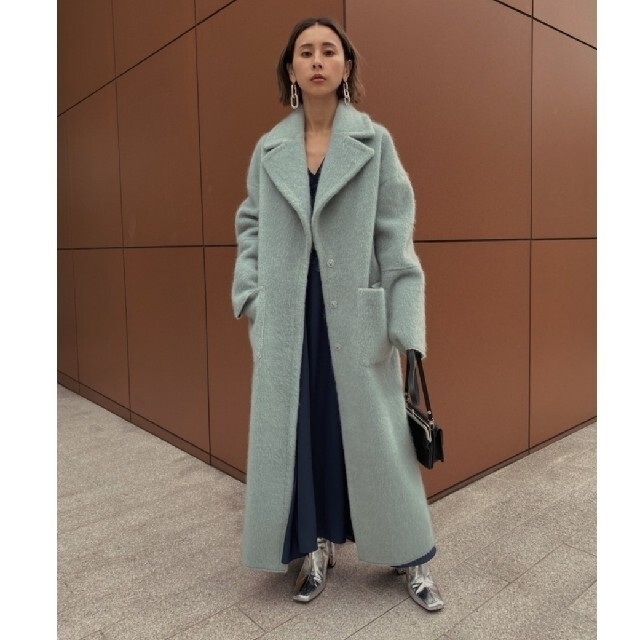 Ameri VINTAGE - Ameri☆BLANKET LIKE FAKE MOUTON COAT ミント Ameri VINTAGE - Ameri☆BLANKET LIKE FAKE MOUTON COAT ミント