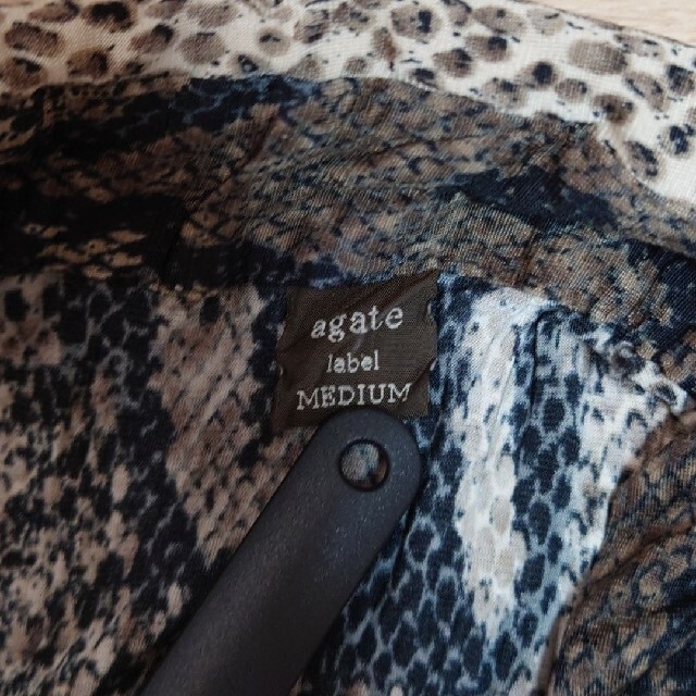 ヘビ柄　agate　シワ　シャツ　七分袖 メンズのトップス(シャツ)の商品写真