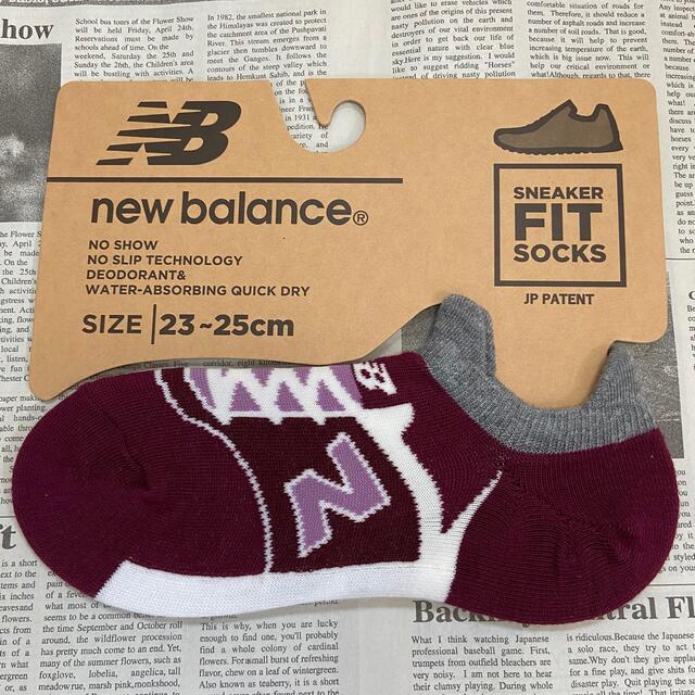 New Balance(ニューバランス)の新品★レディース23㎝〜25㎝ニューバランス★スニーカータイプ靴下★4足セット メンズのレッグウェア(ソックス)の商品写真