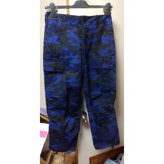 送料込 CAMOUFLAGE CARGO PANTS M 青/SWEAT TEE(ワークパンツ/カーゴパンツ)