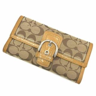 コーチ(COACH)の＊COACH＊ コーチ シグネチャー 三つ折り長財布(財布)