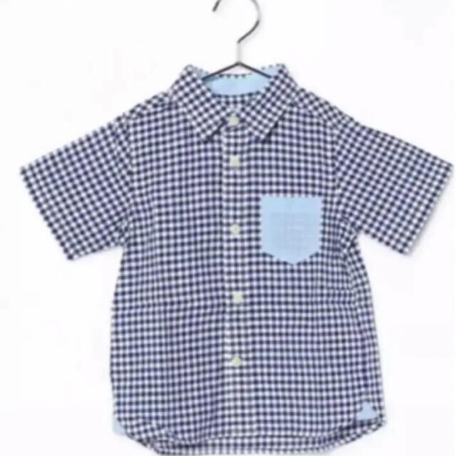 GLOBAL WORK(グローバルワーク)のグローバルワーク　半袖　チェックシャツ キッズ/ベビー/マタニティのキッズ服男の子用(90cm~)(Tシャツ/カットソー)の商品写真