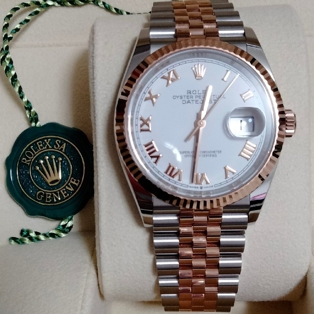ROLEX(ロレックス)のROLEXデイトジャスト36 mm ローズゴールド&ステンレスブレスコンビ メンズの時計(腕時計(アナログ))の商品写真