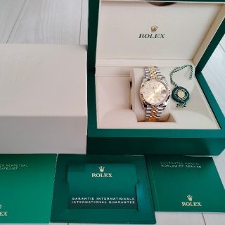 ロレックス(ROLEX)のROLEXデイトジャスト36 mm ローズゴールド&ステンレスブレスコンビ(腕時計(アナログ))