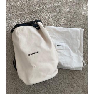 ジルサンダー(Jil Sander)の値下◆美品◆Jil Sander ジルサンダー ロゴバックパック キャンパス 黒(リュック/バックパック)